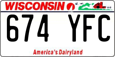 WI license plate 674YFC