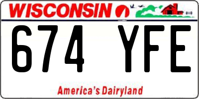 WI license plate 674YFE