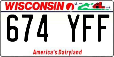 WI license plate 674YFF