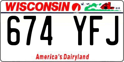 WI license plate 674YFJ