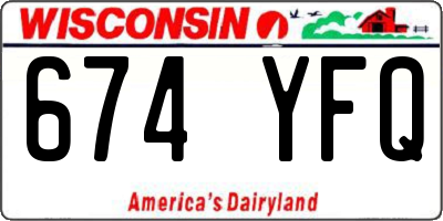 WI license plate 674YFQ