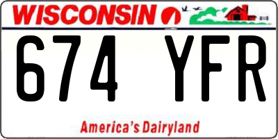 WI license plate 674YFR