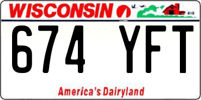 WI license plate 674YFT