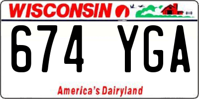 WI license plate 674YGA