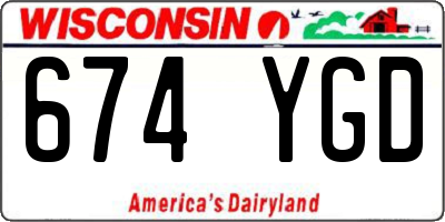 WI license plate 674YGD