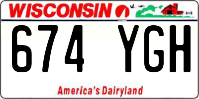 WI license plate 674YGH