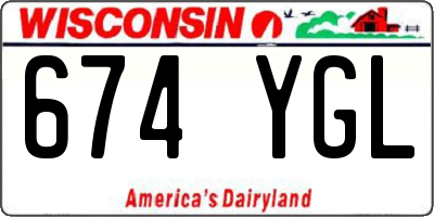 WI license plate 674YGL