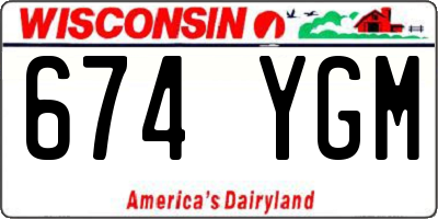 WI license plate 674YGM