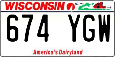 WI license plate 674YGW