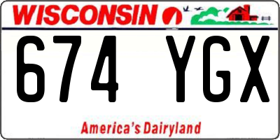WI license plate 674YGX
