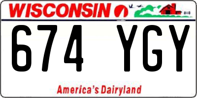 WI license plate 674YGY