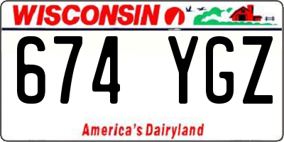 WI license plate 674YGZ