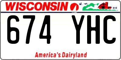 WI license plate 674YHC