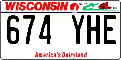 WI license plate 674YHE