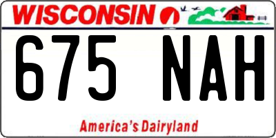 WI license plate 675NAH