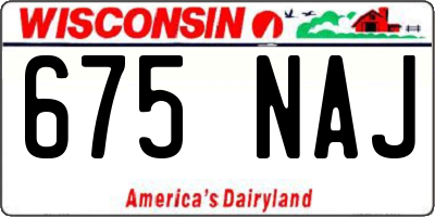 WI license plate 675NAJ