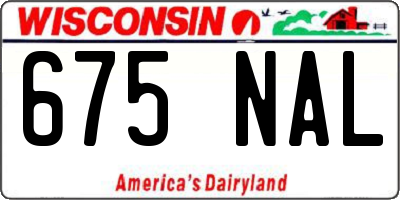 WI license plate 675NAL