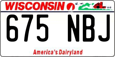 WI license plate 675NBJ