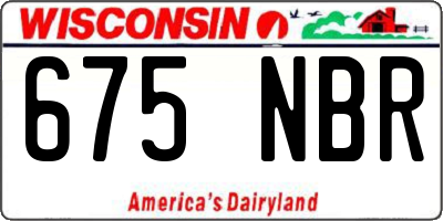 WI license plate 675NBR