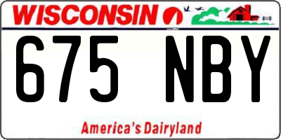 WI license plate 675NBY