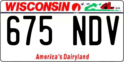 WI license plate 675NDV