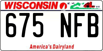 WI license plate 675NFB