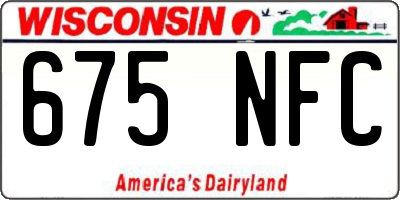 WI license plate 675NFC