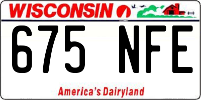 WI license plate 675NFE