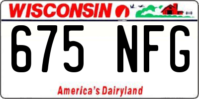 WI license plate 675NFG