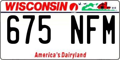 WI license plate 675NFM