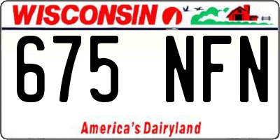 WI license plate 675NFN