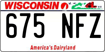 WI license plate 675NFZ