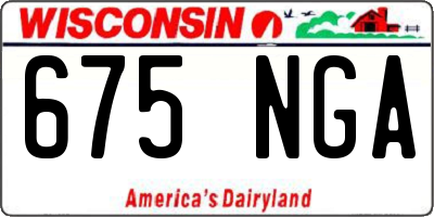 WI license plate 675NGA