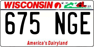 WI license plate 675NGE