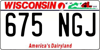 WI license plate 675NGJ