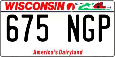 WI license plate 675NGP