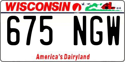 WI license plate 675NGW