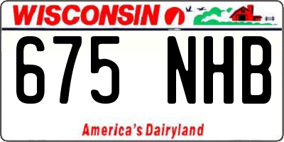 WI license plate 675NHB
