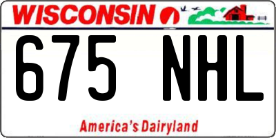 WI license plate 675NHL