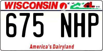 WI license plate 675NHP