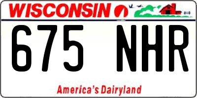WI license plate 675NHR