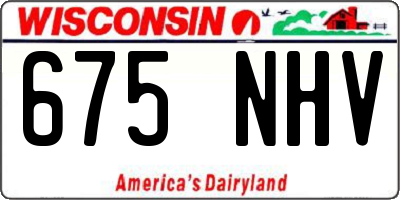 WI license plate 675NHV