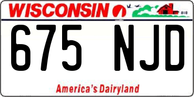 WI license plate 675NJD