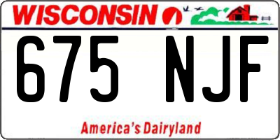WI license plate 675NJF