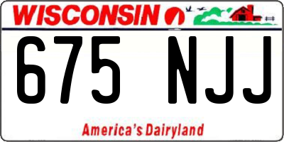 WI license plate 675NJJ