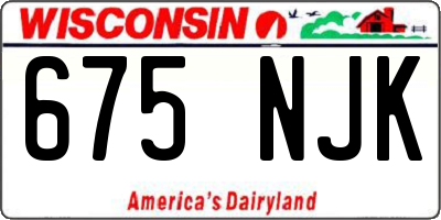 WI license plate 675NJK