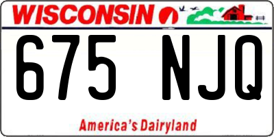 WI license plate 675NJQ
