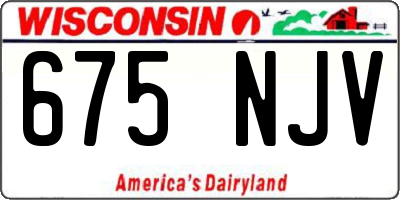 WI license plate 675NJV