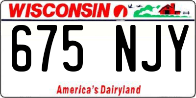 WI license plate 675NJY