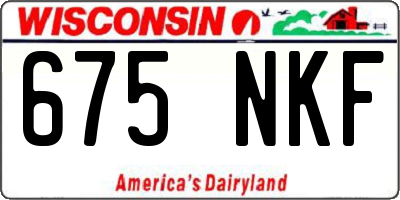 WI license plate 675NKF